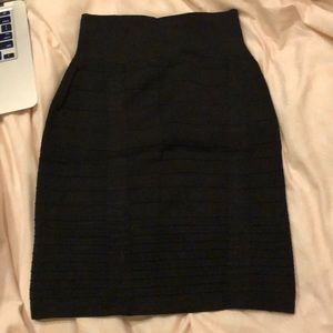 tight black pencil skirt